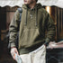 Black heavyweight hoodie with fleece material, perfect for autumn and winter, featuring a loose fit, full sleeves, and casual style.
